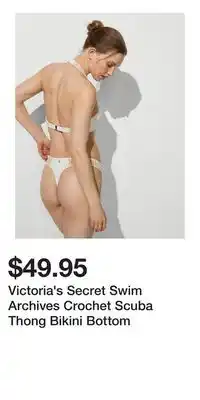 Victoria's Secret Victoria's Secret Swim Archives Crochet Scuba Thong Bikini Bottom offer