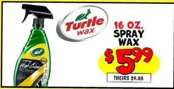 Ollie's 16 OZ. SPRAY WAX offer
