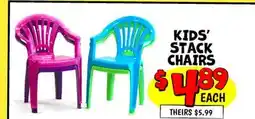 Ollie's KID'S STACK CHAIRS offer