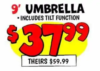 Ollie's 9' UMBRELLA offer