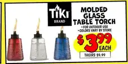 Ollie's MOLDED GLASS TABLE TORCH offer