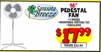Ollie's 16 PEDESTAL FAN offer