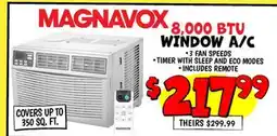 Ollie's MAGNAVOX 8,000 BTU WINDOW A/C offer