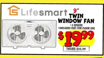 Ollie's LIFESMART 9 TWIN WINDOW FAN offer