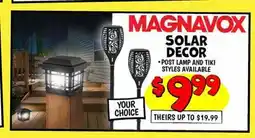 Ollie's MAGNAVOX SOLAR DECOR offer