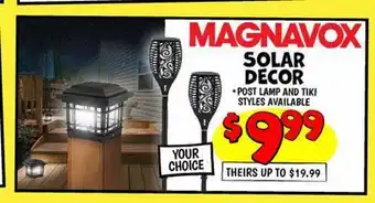 Ollie's MAGNAVOX SOLAR DECOR offer