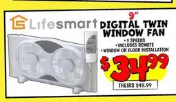 Ollie's 9 DIGITAL TWIN WINDOW FAN offer