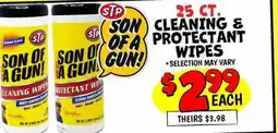 Ollie's STP 25 CT. CLEANING & PROTECTANT WIPES offer