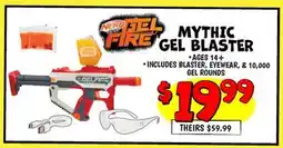 Ollie's NERF MYTHIC GEL BLASTER offer