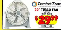 Ollie's Comfort Zone 20 TURBO FAN offer