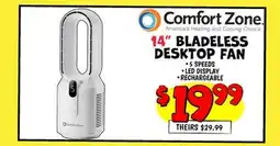 Ollie's Comfort Zone 14 BLADELESS DESKTOP FAN offer