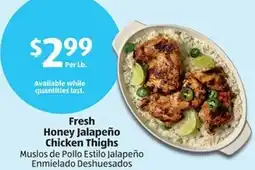 Aldi Fresh honey jalapeño chicken thighs offer