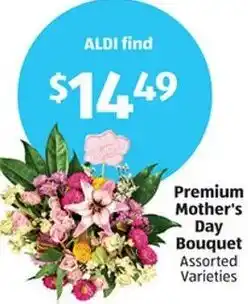 Aldi Premium mother's day bouquet offer