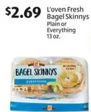 Aldi L'oven fresh bagel skinnys offer