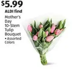 Aldi Mother's day 10-stem tulip bouquet offer