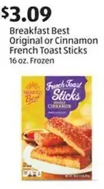 Aldi Breakfast best original or cinnamon french toast sticks offer