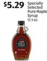 Aldi Specially selected pure maple syrup offer