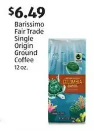 Aldi Barissimo fair trade single origin ground coffee offer