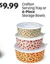 Aldi Crofton 6-piece storage bowls serving tray or offer