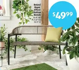 Aldi Belavi rope effect rattan bench offer