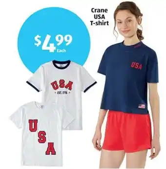 Aldi Crane USA T-shirt offer