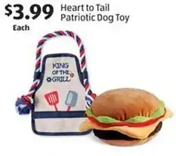 Aldi Heart to tail patriotic dog toy offer