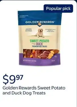 Walmart Golden rewards sweet potato and duck dog treats offer