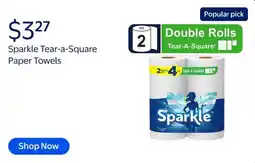 Walmart Sparkle tear-a-square paper towels offer