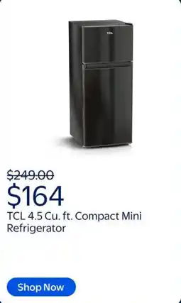 Walmart TCL compact mini refrigerator offer