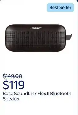 Walmart Bose soundlink flex II bluetooth speaker offer