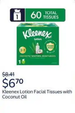 Walmart Kleenex lotion facial tissues with coconut oil offer