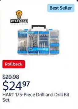 Walmart Hart 175-piece drill and drill bit set offer