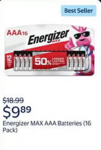 Walmart Energizer MAX AAA Batteries (16 Pack) offer