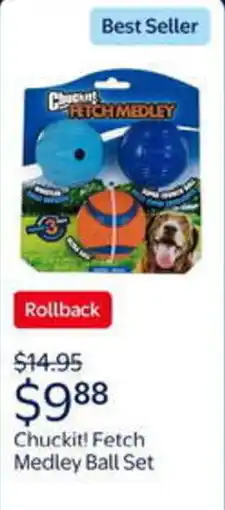 Walmart Chuckit! fetch medley ball set offer