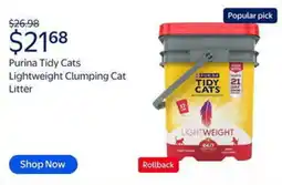 Walmart Purina tidy cats lightweight clumping cat litter offer