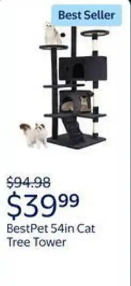 Walmart Bestpet cat tree tower offer