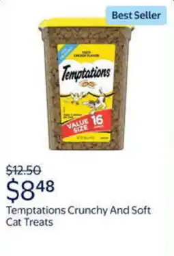 Walmart Temptations crunchy and soft cat treats offer