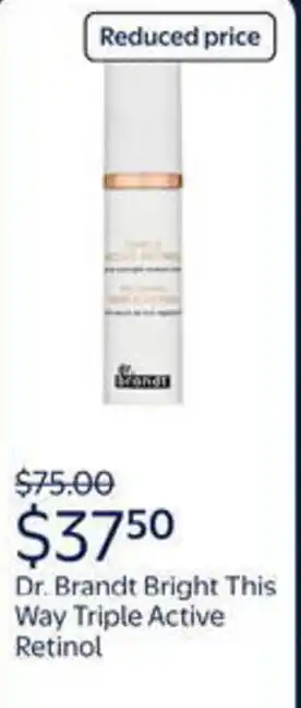 Walmart Dr. Brandt bright this way triple active retinol offer