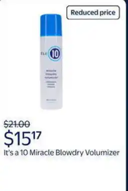 Walmart It's a 10 miracle blowdry volumizer offer