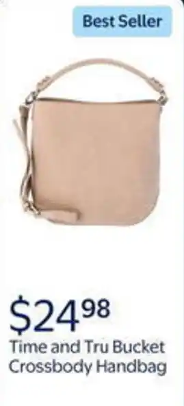 Walmart Time and tru bucket crossbody handbag offer