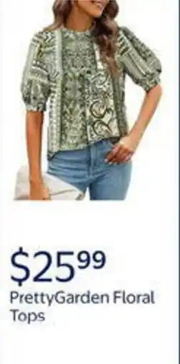 Walmart Prettygarden floral tops offer