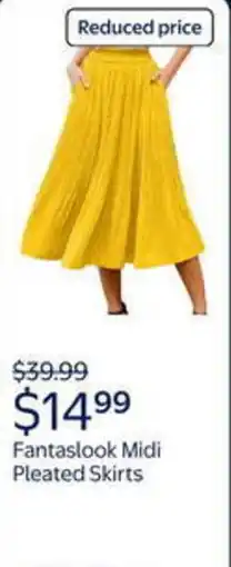Walmart Fantaslook midi pleated skirts offer