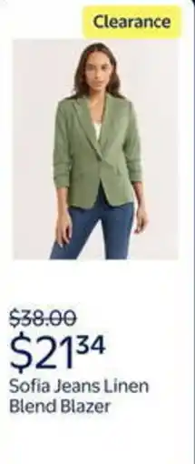 Walmart Sofia jeans linen blend blazer offer