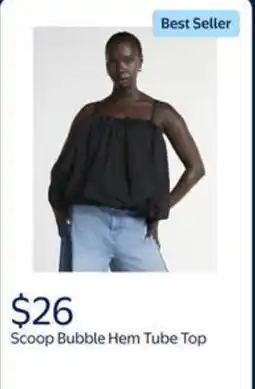 Walmart Scoop bubble hem tube top offer