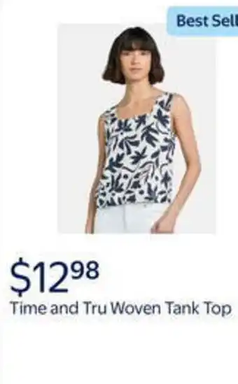 Walmart Time and tru woven tank top offer