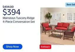 Walmart Mainstays tuscany ridge conversation set offer