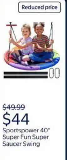 Walmart Sportspower super fun super saucer swing offer