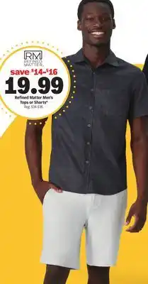 Meijer Refined Matter Men's Tops or Shorts offer