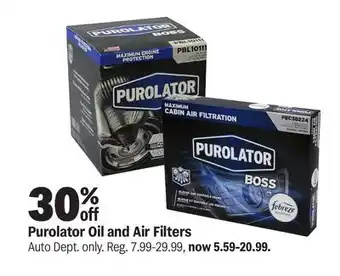 Meijer Purolator Oil and Air Filters offer