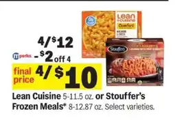 Meijer Lean Cuisine or Stouffer’s Frozen Meals offer